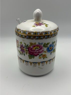 Royal Grafton Bone China Malvern Jam/Jelly/Condiment/Sugar Bowl w/ Lid and Spoon